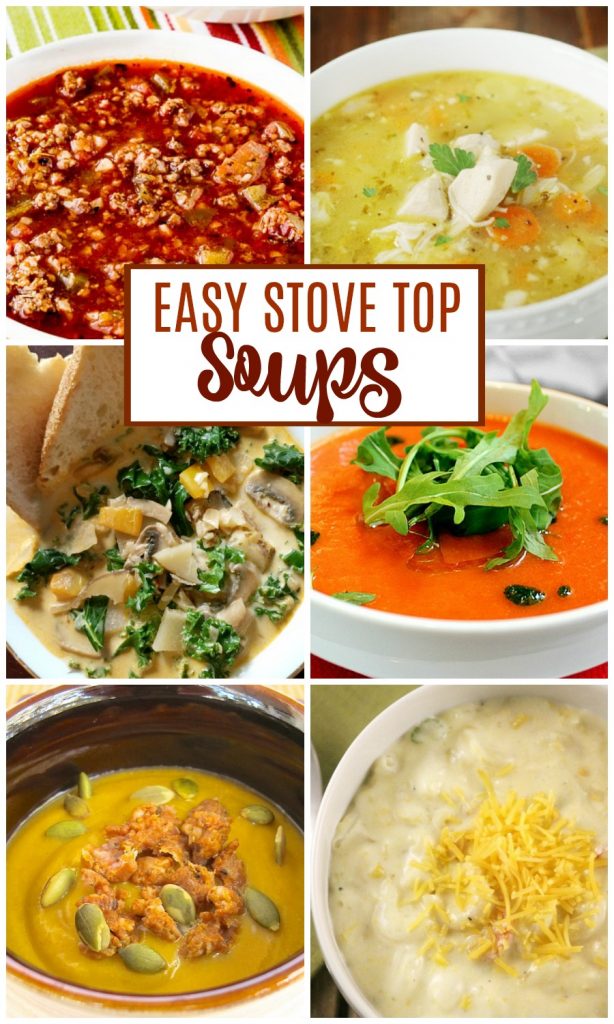 Easy Stove top Soups perfect for fall. Soup is the ultimate fall comfort food and we've got a collection of the best stovetop soups