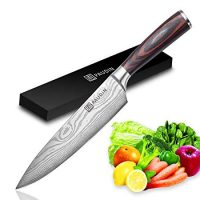 PAUDIN Pro Kitchen Knife 8 Inch Chef's Knife N1 German High Carbon Stainless Steel Knife with Ergonomic Handle, Ultra Sharp, Best Choice for Home Kitchen and Restaurant